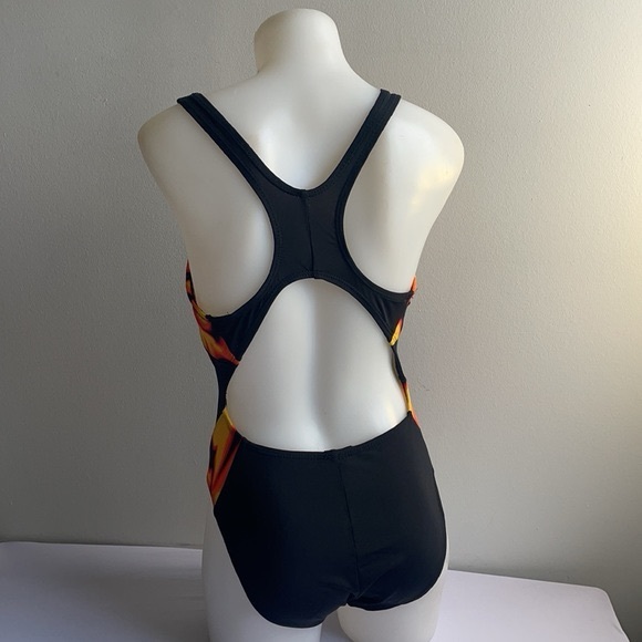 TYR Swimsuit Size 34 Black and Orange Medium - Picture 3 of 6